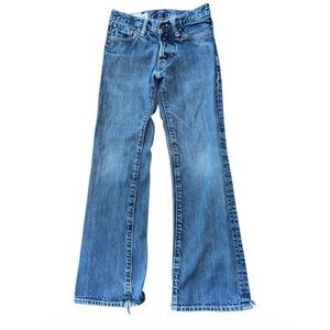 Vintage Abercrombie Boys Blue Denim Cotton Jeans Size 10 Boot Cut